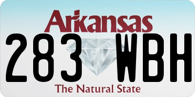 AR license plate 283WBH