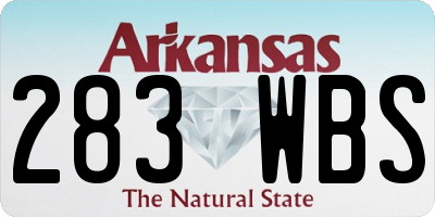 AR license plate 283WBS