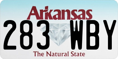 AR license plate 283WBY