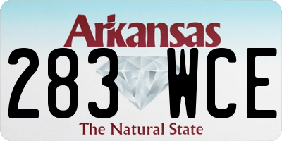 AR license plate 283WCE