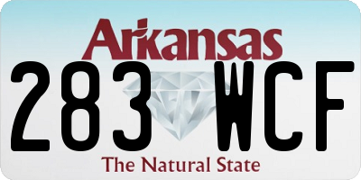 AR license plate 283WCF