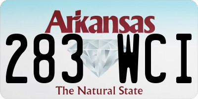 AR license plate 283WCI