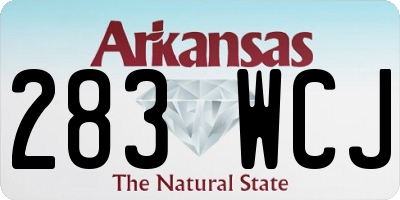 AR license plate 283WCJ