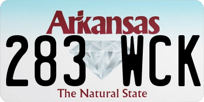 AR license plate 283WCK