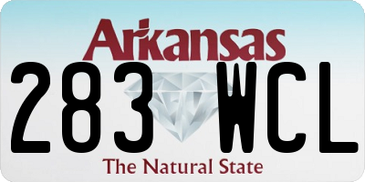 AR license plate 283WCL