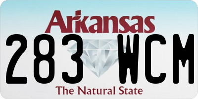 AR license plate 283WCM