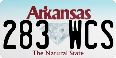 AR license plate 283WCS