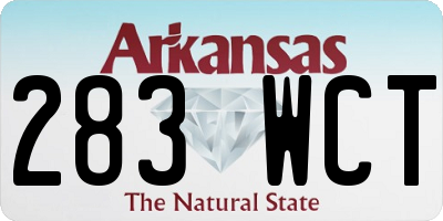 AR license plate 283WCT