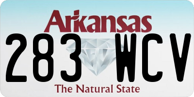 AR license plate 283WCV