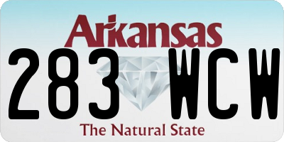 AR license plate 283WCW