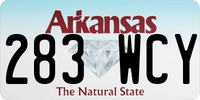 AR license plate 283WCY