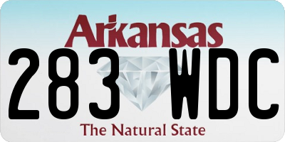 AR license plate 283WDC
