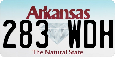 AR license plate 283WDH