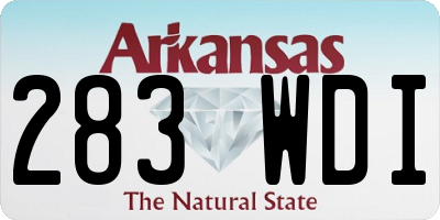 AR license plate 283WDI