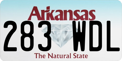 AR license plate 283WDL