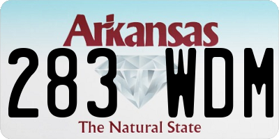 AR license plate 283WDM
