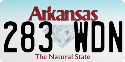 AR license plate 283WDN