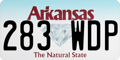 AR license plate 283WDP