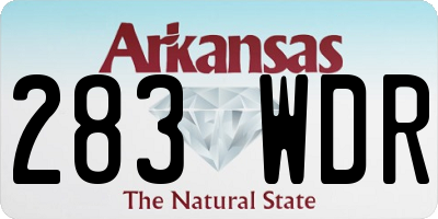 AR license plate 283WDR