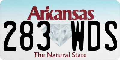 AR license plate 283WDS