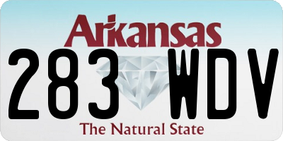 AR license plate 283WDV