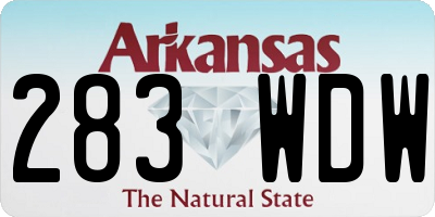 AR license plate 283WDW