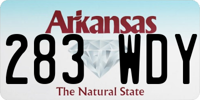 AR license plate 283WDY