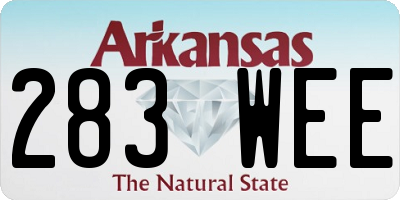 AR license plate 283WEE