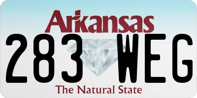 AR license plate 283WEG