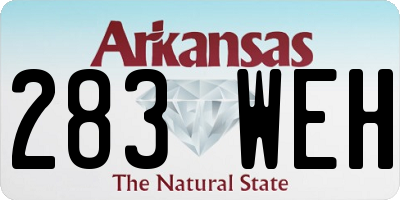 AR license plate 283WEH
