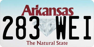 AR license plate 283WEI