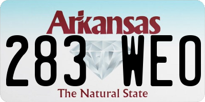 AR license plate 283WEO