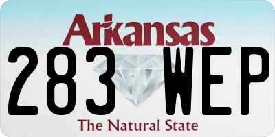 AR license plate 283WEP
