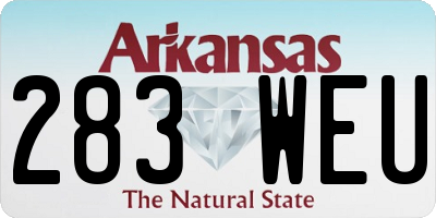 AR license plate 283WEU