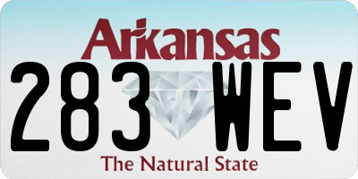 AR license plate 283WEV