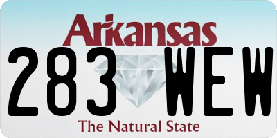 AR license plate 283WEW
