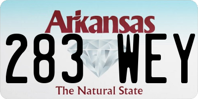 AR license plate 283WEY