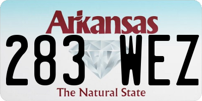 AR license plate 283WEZ
