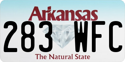 AR license plate 283WFC