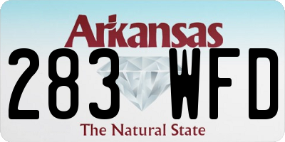 AR license plate 283WFD