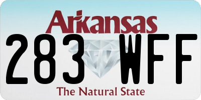 AR license plate 283WFF