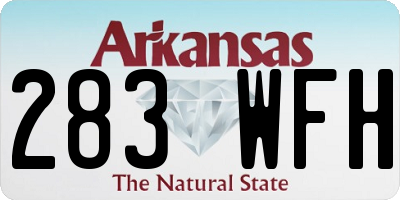 AR license plate 283WFH