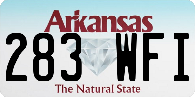 AR license plate 283WFI