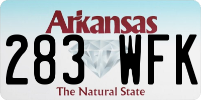 AR license plate 283WFK