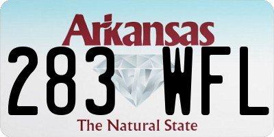 AR license plate 283WFL
