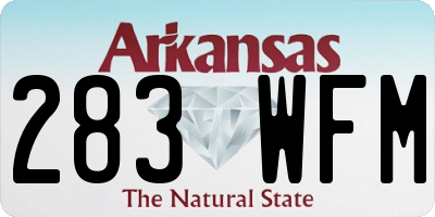 AR license plate 283WFM