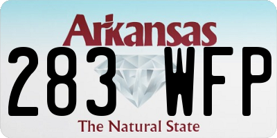 AR license plate 283WFP