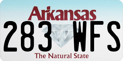 AR license plate 283WFS