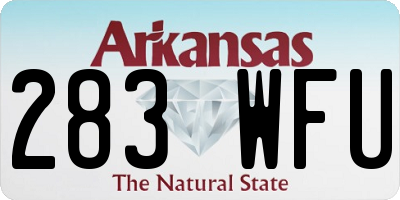 AR license plate 283WFU