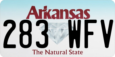 AR license plate 283WFV